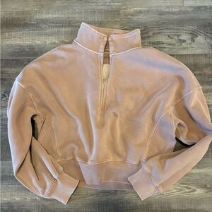 Women's Tan Quarter-Zip Sweatshirt